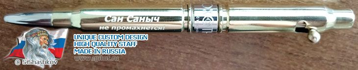 pen with rifle cartridges